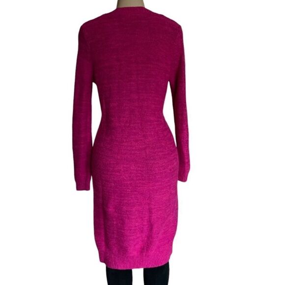 Anthropology pilcro Classic Longline Cardigan In Pink. - Picture 4 of 9